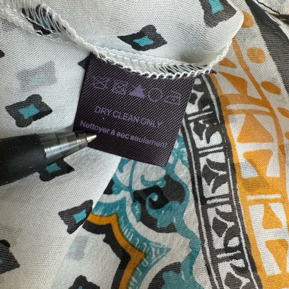 HALE BOB tunic in white, black, blue, & mustard, Small, EUC - Picture 11 of 12